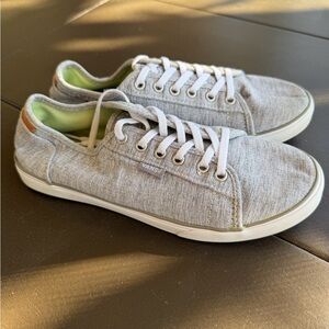 Vans Women Grey Heathered Textile Low Top Sneakers Shoes‎ Size 6.5